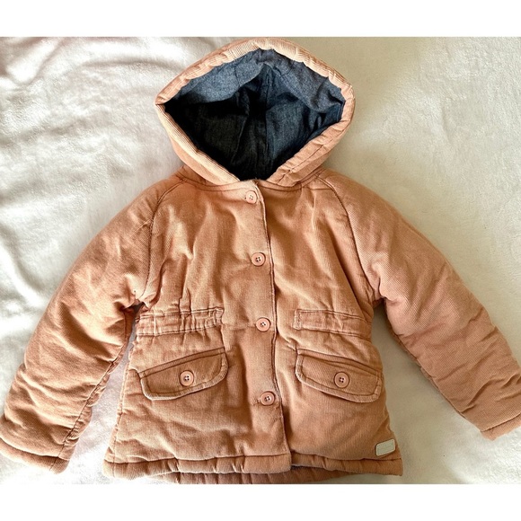 7 For All Mankind Pink and Gray Puffer Jackets - Picture 1 of 4